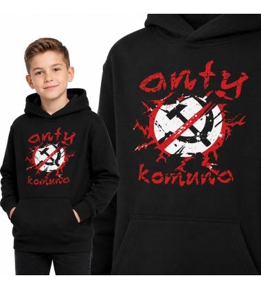 BLUZA DZIECIĘCA Z KAPTUREM PATRIOTYCZNA ANTY KOMUNA 2 BLUZA DZIECIĘCA Z KAPTUREM PATRIOTYCZNA ANTY KOMUNA 2